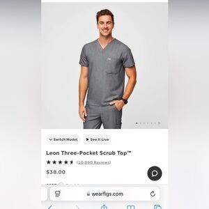 Men’s Figs Scrub Top